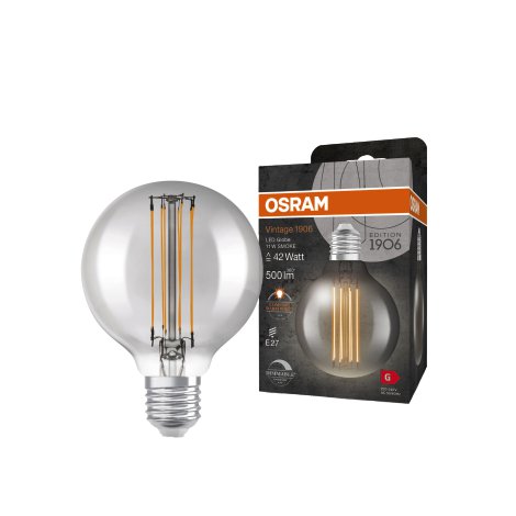 OSRAM LED-Globe 1906 GL80 D Filamentment SM E27 Warmweiß 11W