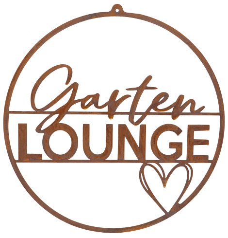Dekoschild mit Gartenlounge zum Hängen ⌀ 35 cm