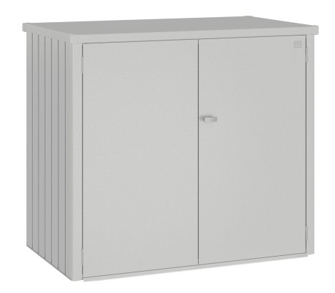 BIOHORT Mülltonnenbox Alex® Duo Silber-metallic