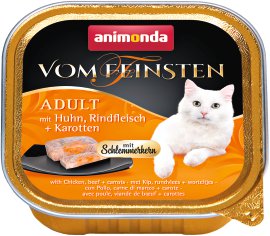 ANIMONDA Katzennahrung Vom Feinsten Schale mit Schlemmerkern Huhn+Rind+Karotte