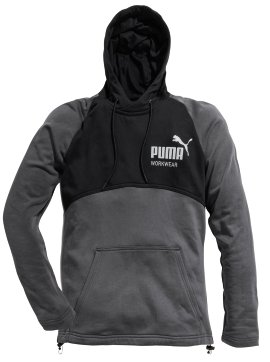 PUMA Hoodie Champ Stahlgrau/Carbon L