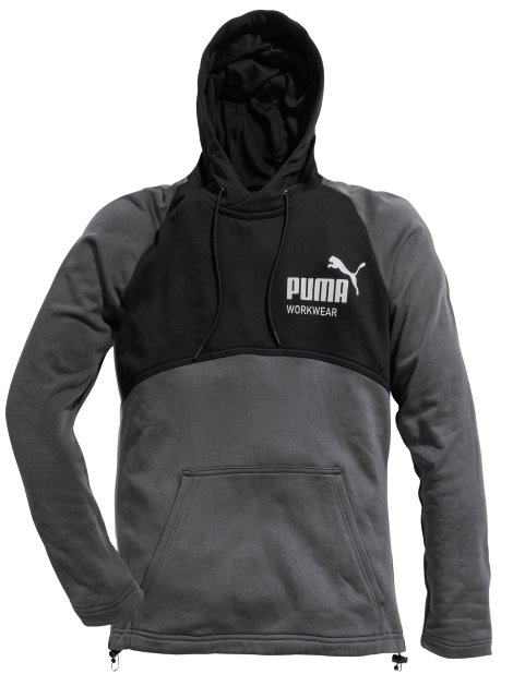 PUMA Hoodie Champ Stahlgrau/Carbon L