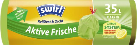 SWIRL Duft Müllbeutel Aktive Frische Zitrus recycelt 35 l 9 Stk.