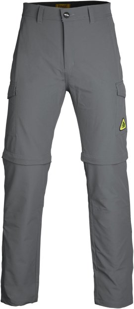 POKER JEANS Damen Trekkinghose Zipp-Off grau