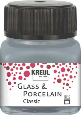 KREUL Malfarbe Glass & Porcelain Classic Metallic-Silber 20 ml