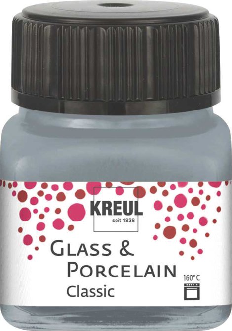 KREUL Malfarbe Glass & Porcelain Classic Metallic-Silber 20 ml