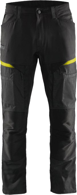 BLÅKLÄDER Service Bundhose Stretch-Denim schwarz/gelb