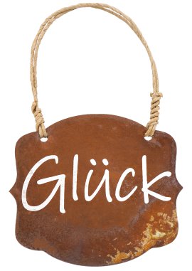 Gartenschild Glück 12 cm