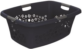 ROTHO Wäschekorb Flowers Midnight-Blue 25 l