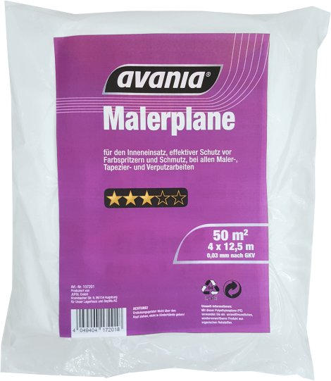 AVANIA Malerplane transparent 4x12,5 m