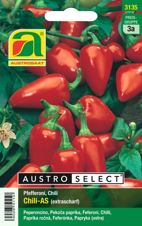 Pfefferoni Chili-AS Rot, extrascharf