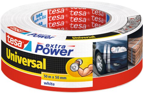 TESA Power-Tape Extra Universal 50 m x 48 mm, weiß