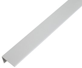 ALBERTS Winkelprofil Kunststoff Grau 1 m, 25x15x1 mm