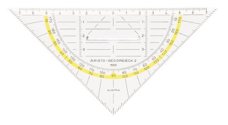 ARISTO Geodreieck mit Griff 16 cm
