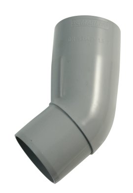 Fallrohr Bogen aus Kunststoff Grau NW 53 mm 45°