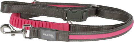Jogging Leuchtleine Light & Reflex 180-250 cm, grau/neon-pink