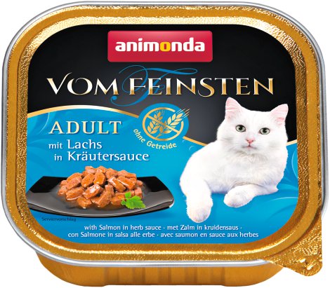 ANIMONDA Katzennassfutter Vom Feinsten Adult mit Lachs in Kräutersauce 100g