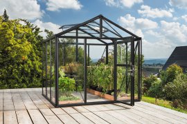 VITAVIA Gewächshaus Zeus ESG/HKP 3/10 mm Schwarz