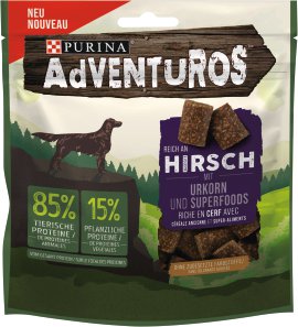 ADVENTUROS Hundesnack Urkorn Super-Food Hirsch 90 g