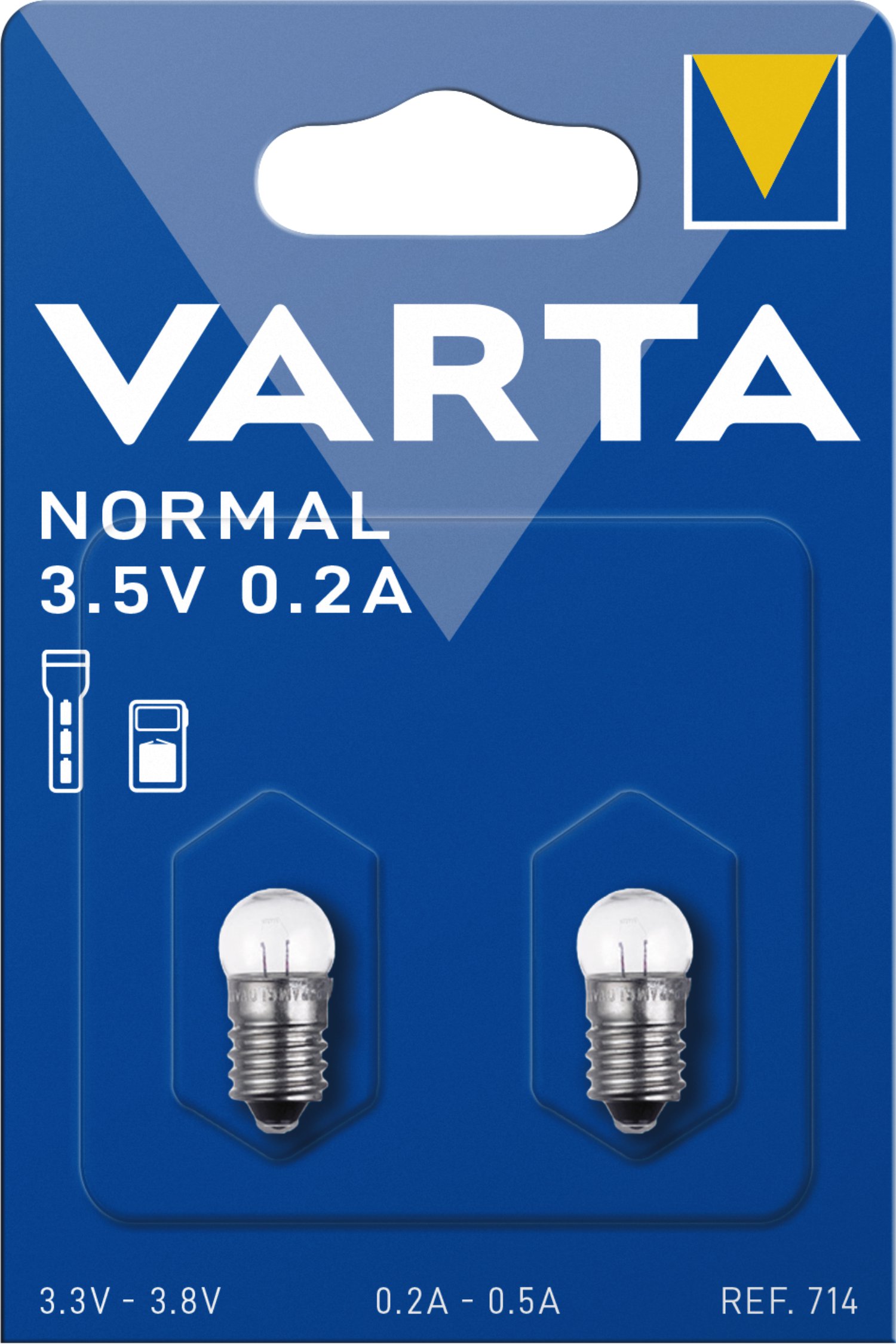 VARTA Glühlampen Normal 714 3,5V 0,2A 2er Pack
