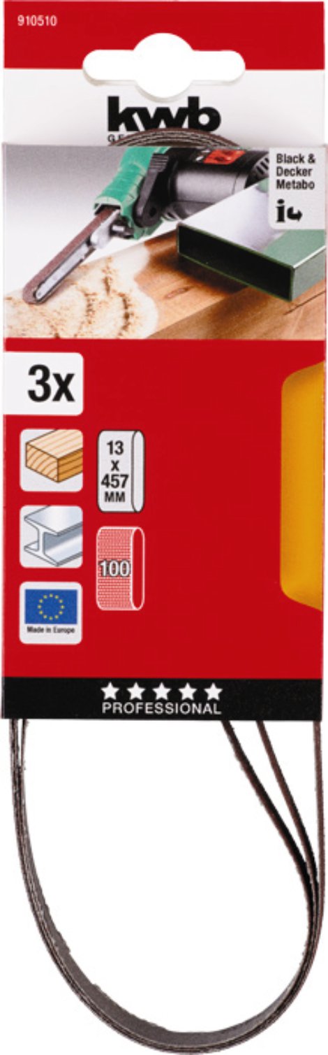 KWB Schleifband Edelkorund K100 13x457 mm