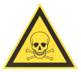 Klebefolie Warnung vor giftigen Stoffen