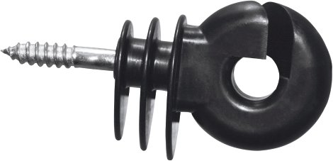 BIG Ringisolator mit durchgehender Stütze, schwarz 25 Stk.