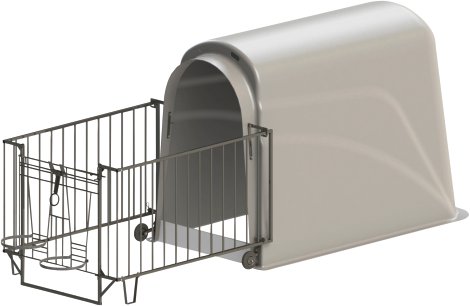 CalfHouse Premium Plus mit leichter Umzäunung