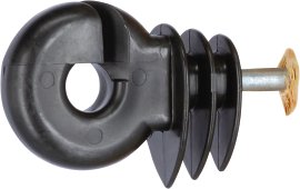 Ringisolator Big mit kurzer Stütze, schwarz 25 Stk.