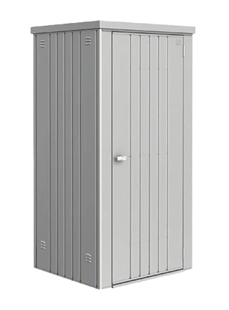 BIOHORT Geräteschrank 90, 93x83x182,5 cm, Silber-Metallic