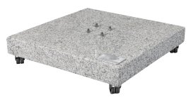 DOPPLER Granitplatte mit Rollen 140 kg 80x80 cm