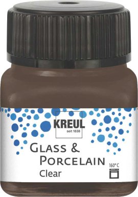 KREUL Malfarbe Glass & Porcelain Clear Espressobraun 20 ml