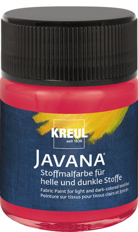 KREUL Stoffmalfarbe für helle/dunkle Stoffe Cherry 50 ml