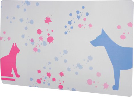 Napfunterlage blau/pink/weiß 55x35 cm
