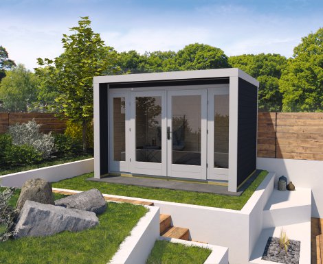 WEKA Designhaus 263 Anthrazit Größe 3 Doppeltür