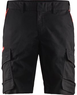 BLÅKLÄDER Herren Industrie Shorts Stretch Schwarz/Rot 52