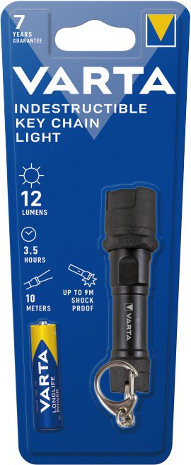 VARTA LED-Taschenlampe Indestructible Key Chain inkl. 1x VARTA Longlife Power AAA Batterie