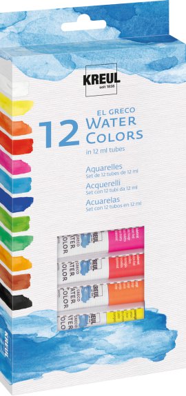 KREUL el Greco Aquarellfarben 12 ml Tuben 12er-Set