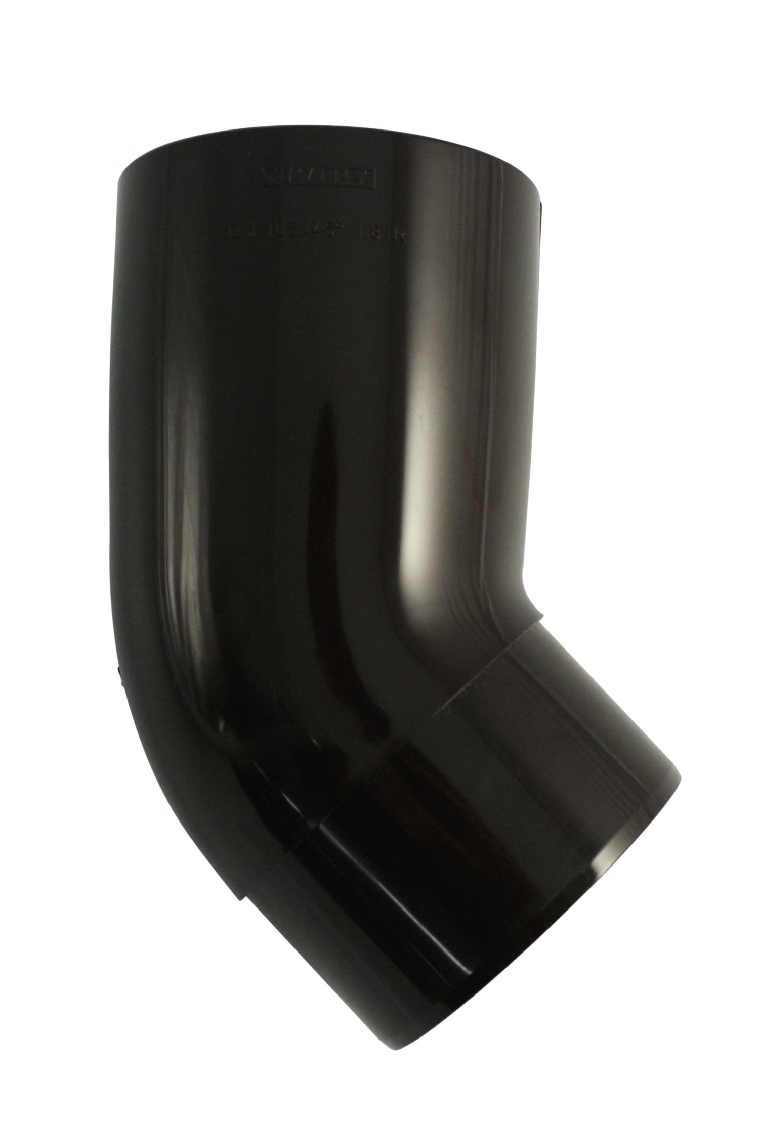 Fallrohr Bogen aus Kunststoff Braun NW 75 mm 45 °