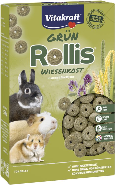 VITAKRAFT Grün-Rollis für Nager 500 g