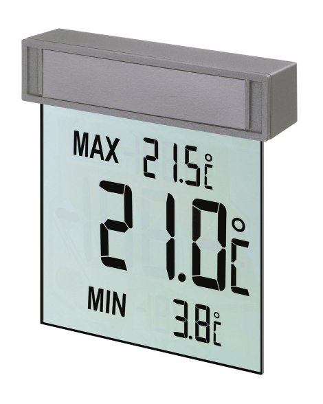 Fensterthermometer Digital Vision Silber