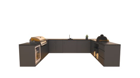 Outdoorküche Palermo Granit Anthrazit