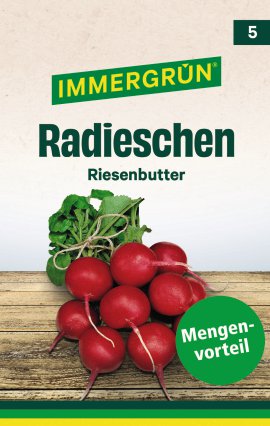 IMMERGRÜN Tütensamen Radieschen Riesenbutter Vorteilspack