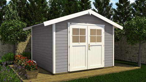 WEKA Gartenhaus 122 grau Gr. 1 28 mm