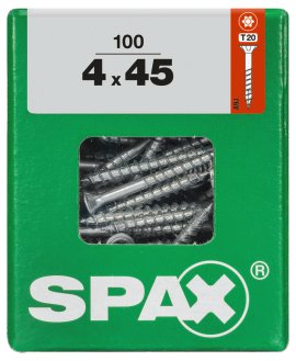 SPAX Schraube Senkkopf TRX 4,0x45 mm L 100 Stk.