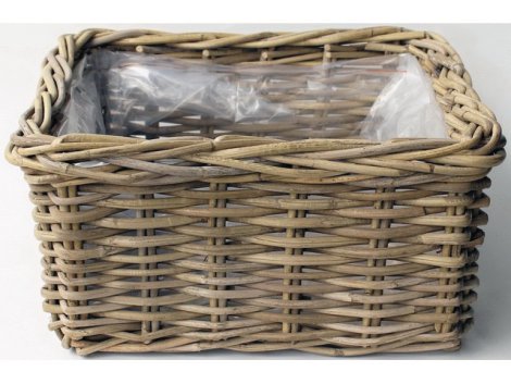 Korb Rattan eckig 20x20x10 cm