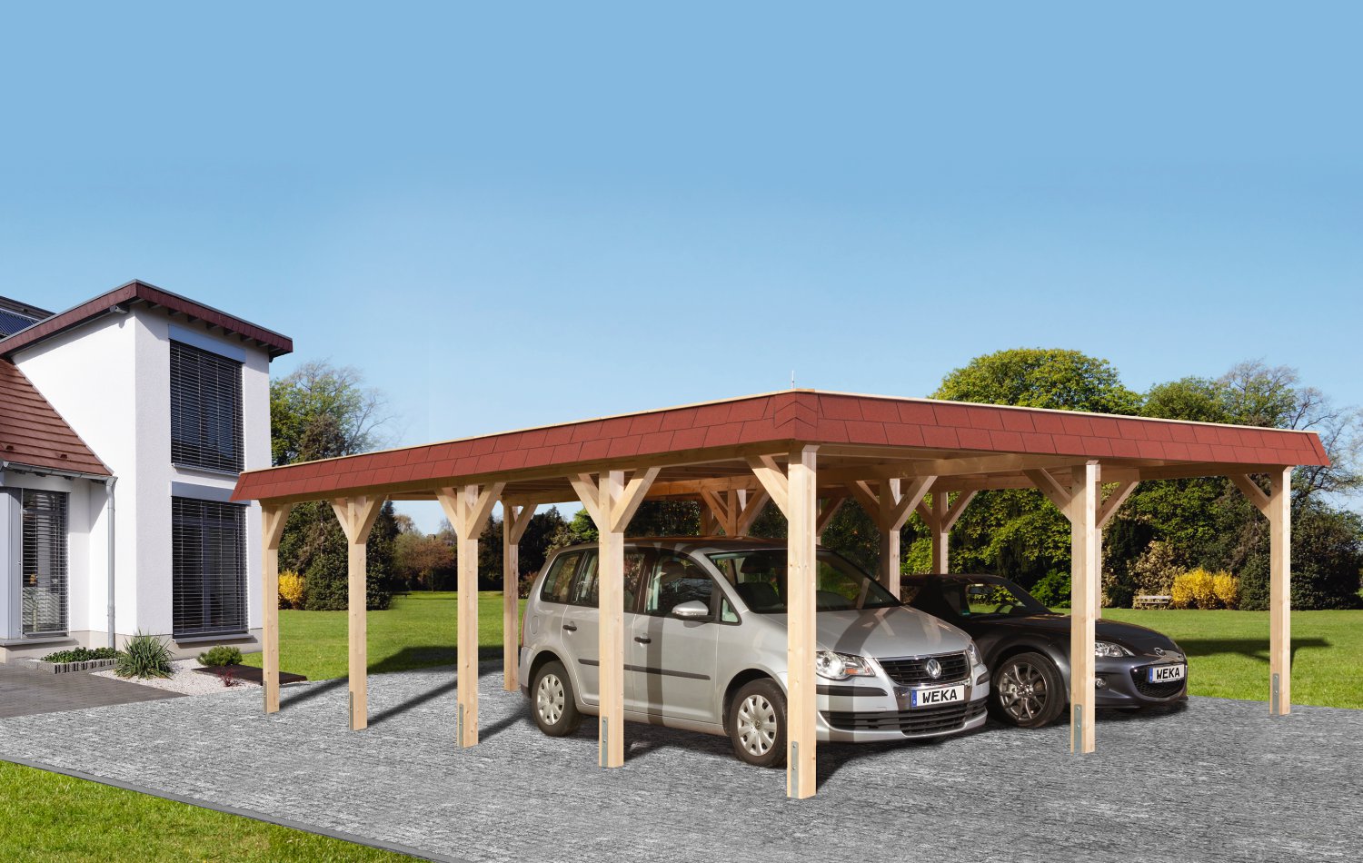 WEKA Leimholz-Doppelcarport