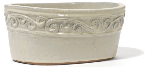 Ovalschale Blackpool Creme 39x23x15 cm