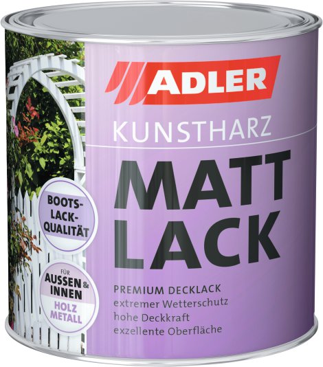 ADLER Kunstharz-Mattlack Tiefschwarz 750 ml