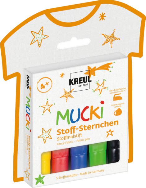KREUL Stoffmalstift Sternchen 5er-Set